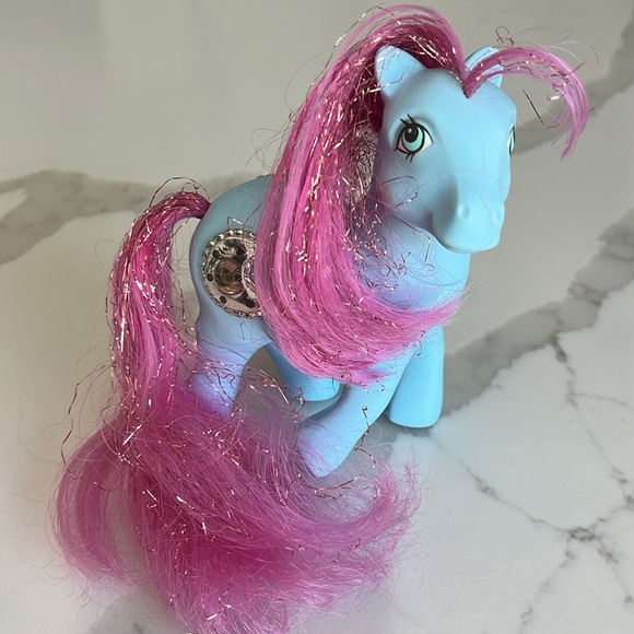My‎ Little Pony G3 Moondancer 2005 Blue Pink Hair Crystal Princess Jewel Moon - Picture 1 of 12